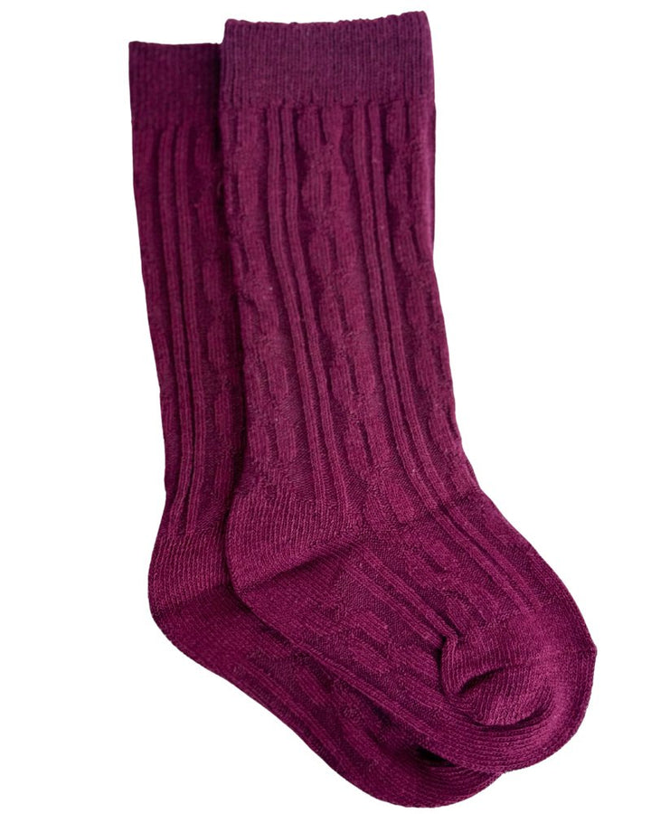 Pepper Knee - High Cable Knit Socks 