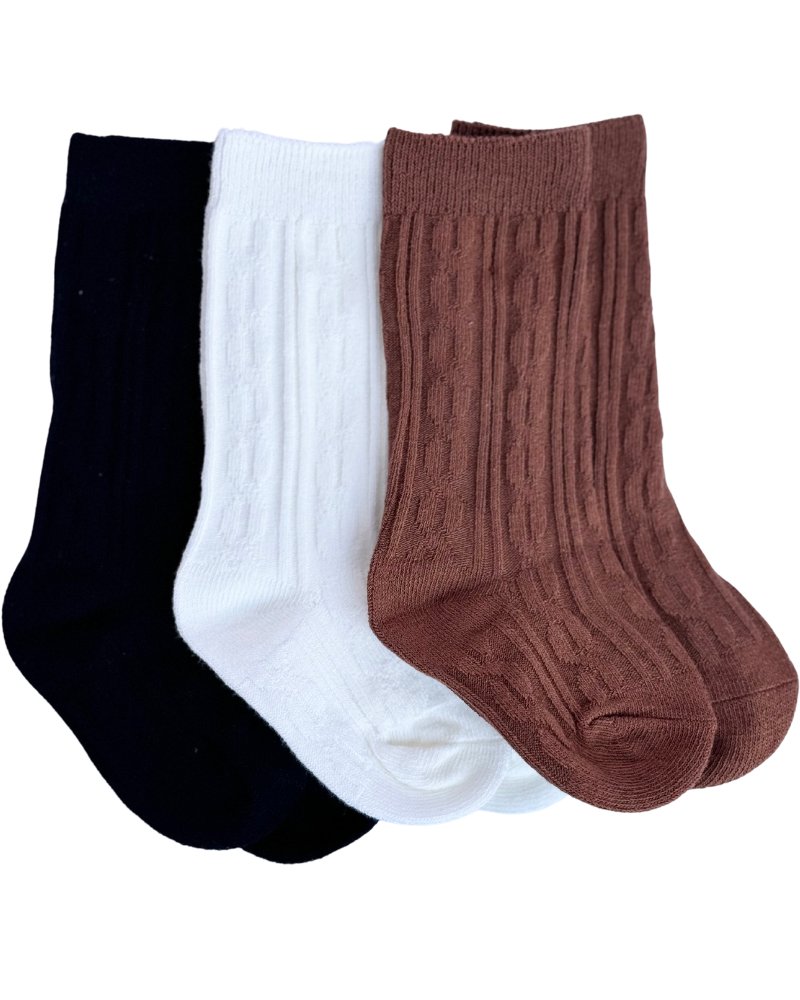 Pepper Knee - High Cable Knit Socks #product_type - Bailey's Blossoms