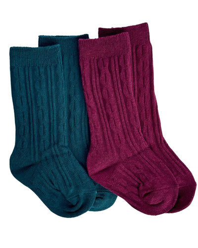 Pepper Knee - High Cable Knit Socks #product_type - Bailey's Blossoms