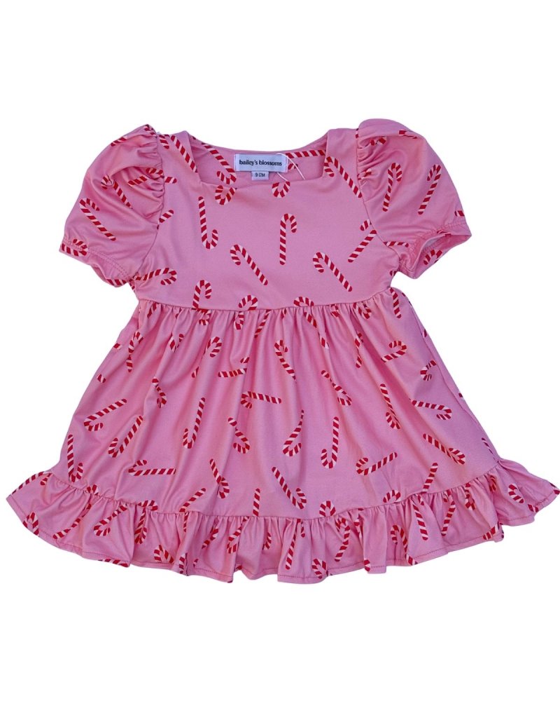 Phoebe Ruffle Dress - Candy Canes product_type - Bailey's Blossoms