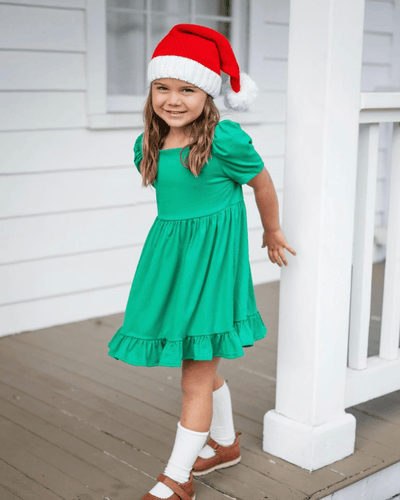 Phoebe Ruffle Dress - Christmas Green product_type - Bailey's Blossoms