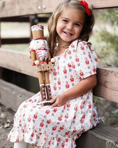 Phoebe Ruffle Dress - Soldier with Stars product_type - Bailey's Blossoms