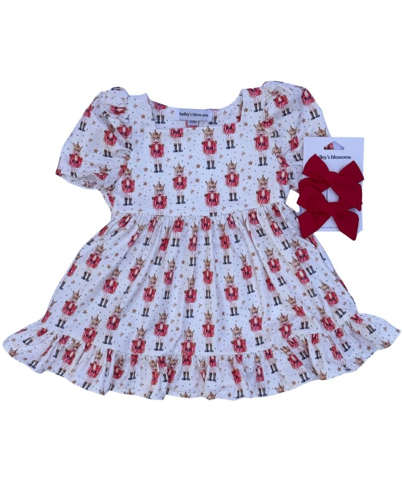 Phoebe Ruffle Dress - Soldier with Stars product_type - Bailey's Blossoms