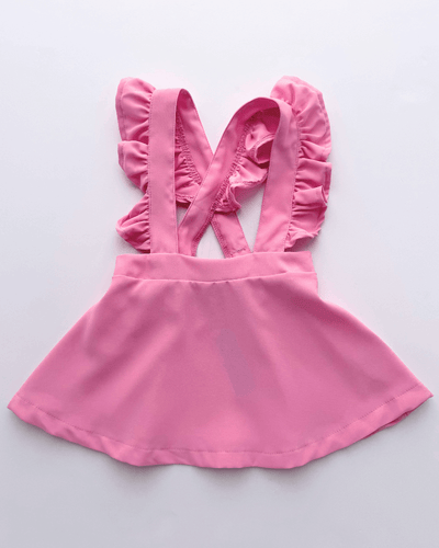 PREORDER! Addy Ruffle Suspender Skirt - Pink Fusion #product_type - Bailey's Blossoms