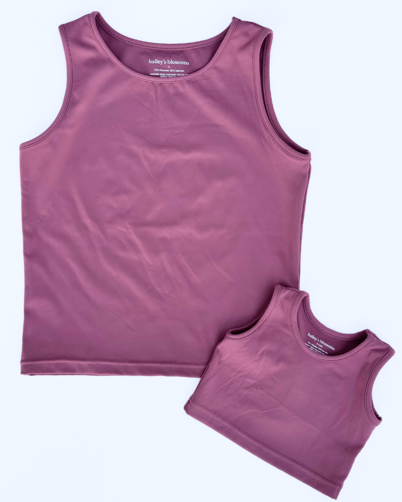 PREORDER! Ainsley Athletic Tank - Rose Taupe product_type - Bailey's Blossoms