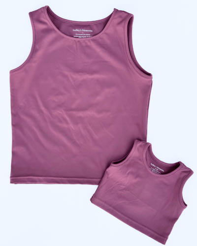 PREORDER! Ainsley Athletic Tank - Rose Taupe product_type - Bailey's Blossoms