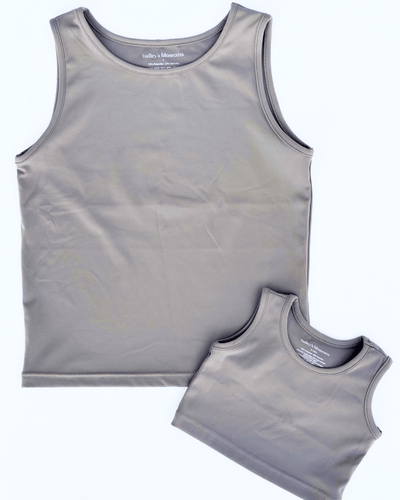 PREORDER! Ainsley Athletic Tank - Warm Stone product_type - Bailey's Blossoms