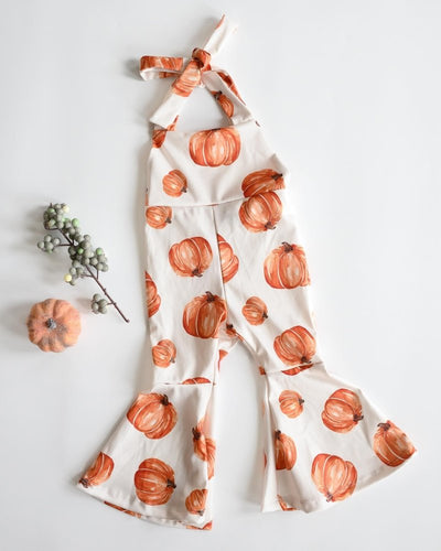 PREORDER! Andi Pleated Bell Bottom Jumpsuit - Pumpkin Patch product_type - Bailey's Blossoms