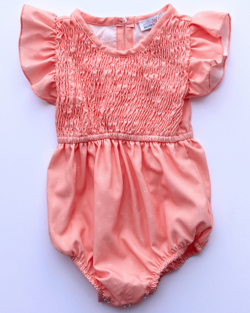 PREORDER! Astrid Flutter Sleeve Bubble Romper - Simple Spring #product_type - Bailey's Blossoms