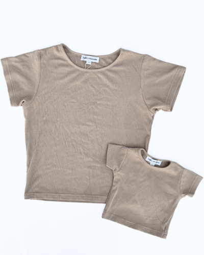PREORDER! Ava Ribbed Tee - Desert Dune product_type - Bailey's Blossoms