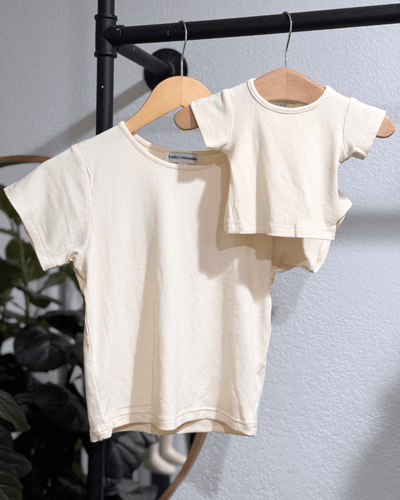 PREORDER! Ava Ribbed Tee - Ivory Glow product_type - Bailey's Blossoms