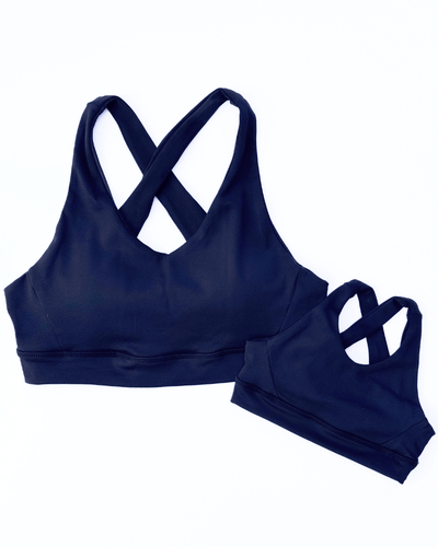 PREORDER! Bre Cross Back Sports Bra - Black product_type - Bailey's Blossoms