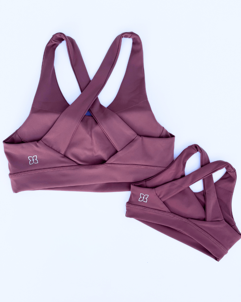 PREORDER! Bre Cross Back Sports Bra - Rose Taupe product_type - Bailey's Blossoms