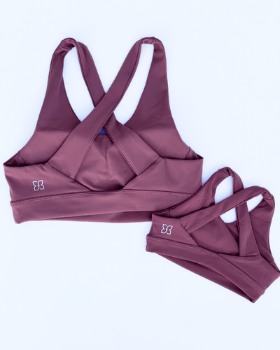 PREORDER! Bre Cross Back Sports Bra - Rose Taupe product_type - Bailey's Blossoms