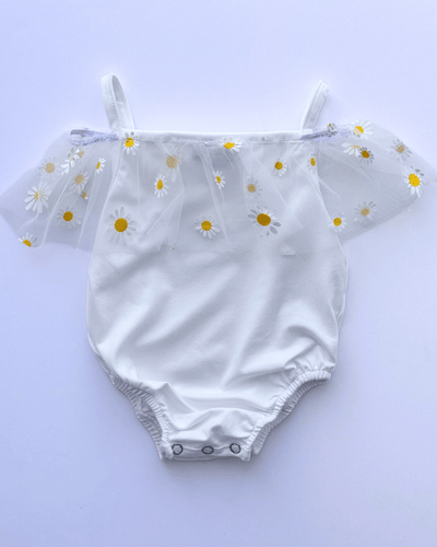 PREORDER! Bristol Applique Off Shoulder Leotard - Pickin' Daisies #product_type - Bailey's Blossoms