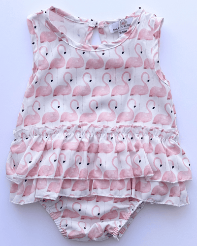 PREORDER! Clare Ruffle Bubble Romper - Pink Flamingo #product_type - Bailey's Blossoms