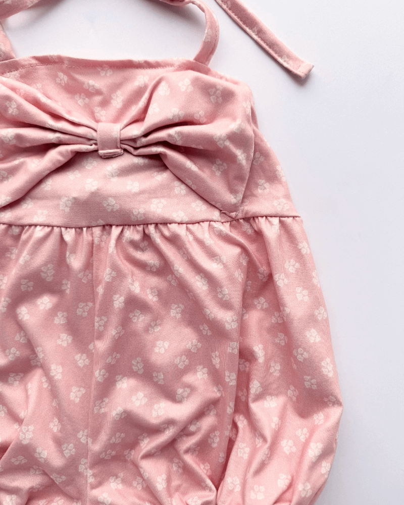 PREORDER! Dottie Bow Front Romper - Posey Pink Wild #product_type - Bailey's Blossoms