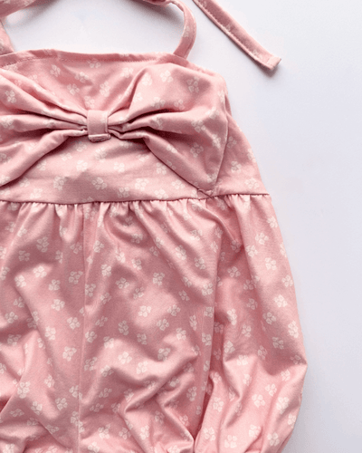 PREORDER! Dottie Bow Front Romper - Posey Pink Wild #product_type - Bailey's Blossoms