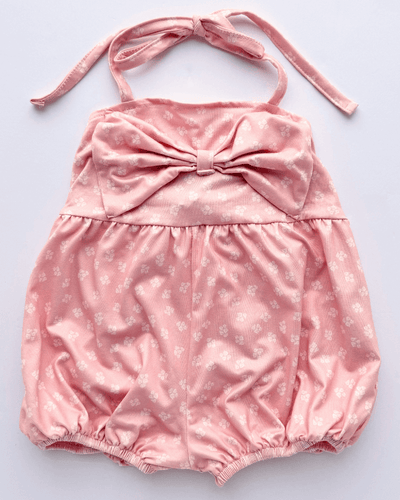 PREORDER! Dottie Bow Front Romper - Posey Pink Wild #product_type - Bailey's Blossoms