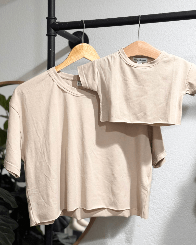 PREORDER! Indy Essential Crop Tee - Sandy Beach product_type - Bailey's Blossoms