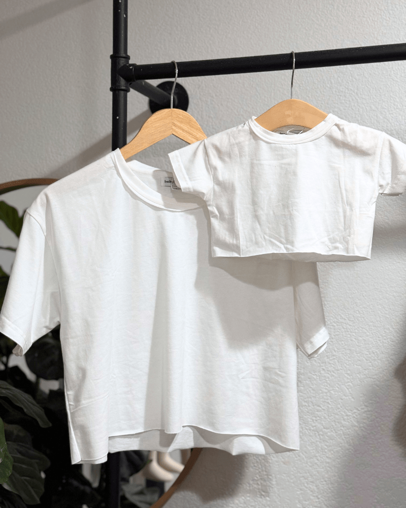 PREORDER! Indy Essential Crop Tee - White product_type - Bailey's Blossoms