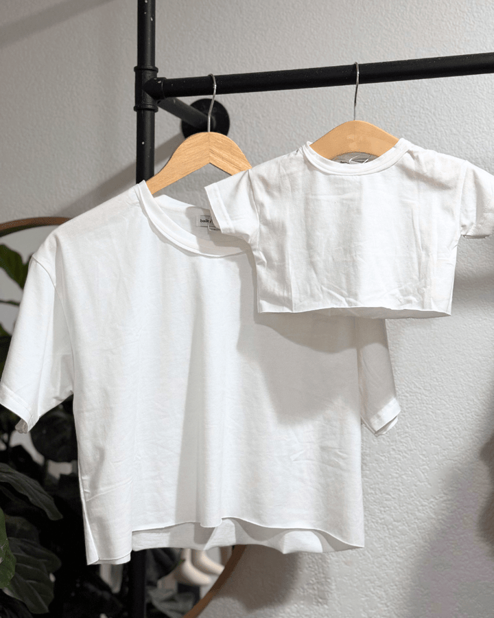 PREORDER! Indy Essential Crop Tee - White product_type - Bailey&
