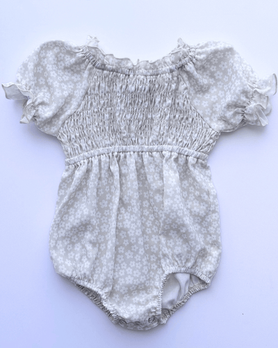 PREORDER! Jolie Puff Sleeve Smock Romper - Small Flowers #product_type - Bailey's Blossoms