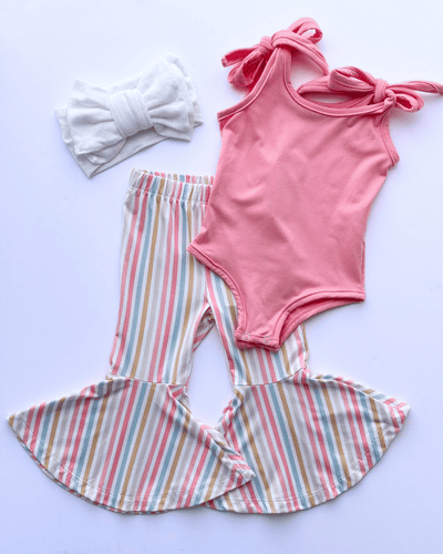 PREORDER! Keely Exaggerated Bell Bottoms - Vertical Stripes #product_type - Bailey's Blossoms