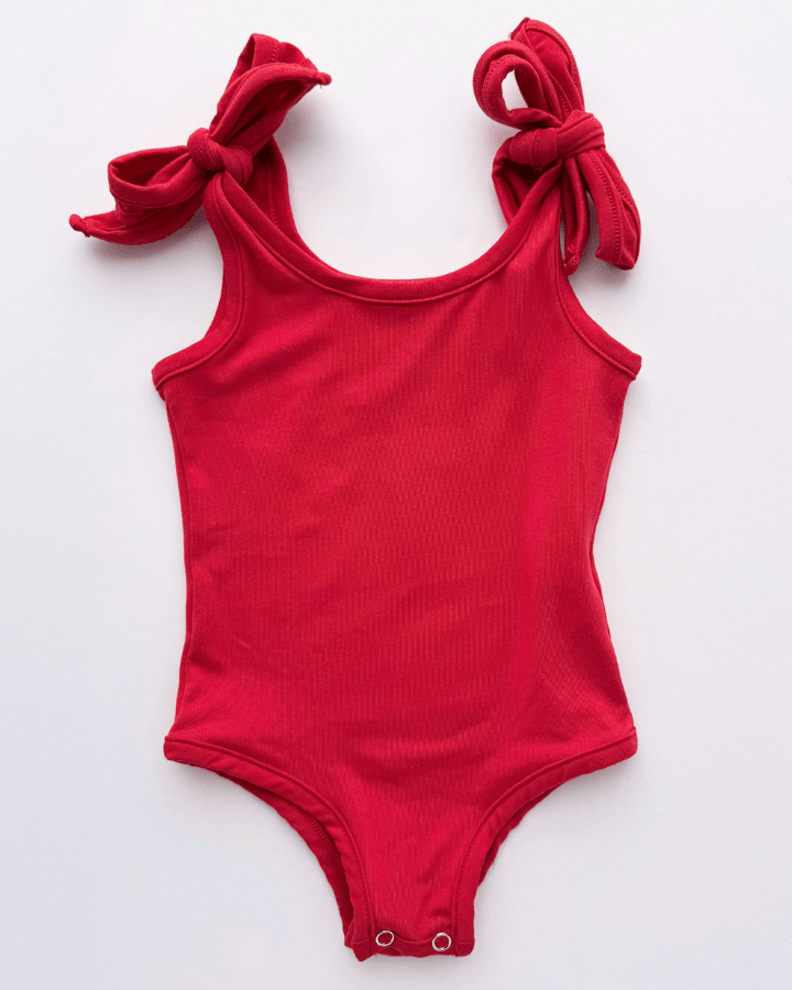 PREORDER! Madden Tie - Shoulder Tank Top &amp; Leotard - Red 