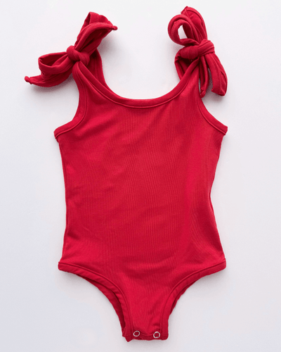 PREORDER! Madden Tie - Shoulder Tank Top & Leotard - Red #product_type - Bailey's Blossoms