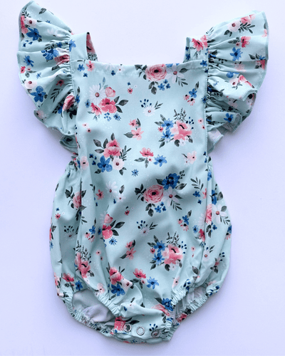 PREORDER! Shiloh Ruffle Back Romper - Dainty Floral #product_type - Bailey's Blossoms