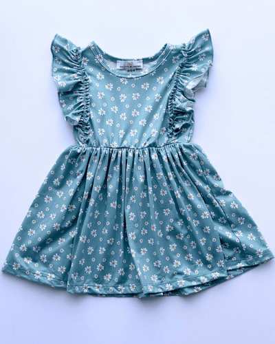 PREORDER! Zoey Ruffle Play Dress - Mint Daisy #product_type - Bailey's Blossoms