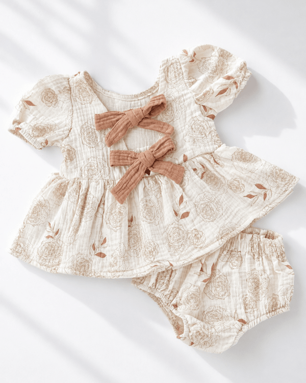 Quinn Bow-Back Top & Bloomer Set - Victorian Rose product_type - Bailey's Blossoms