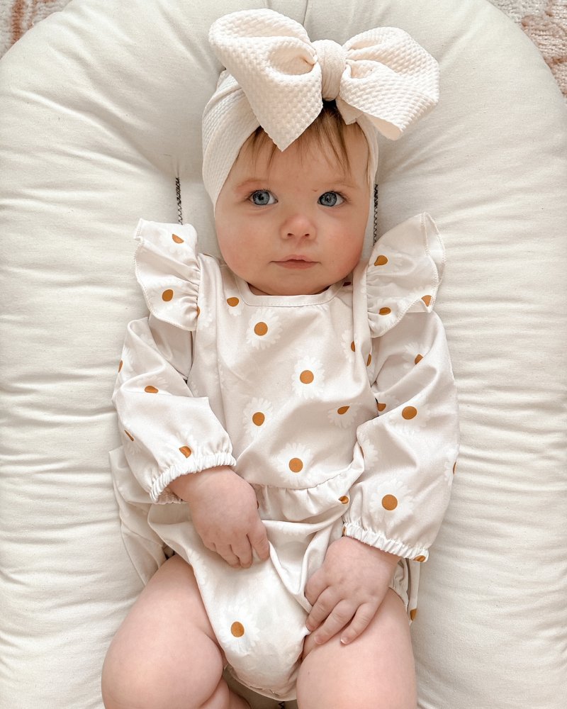 Rhodes Bubble Shorty Romper - Ivory Daisy #product_type - Bailey's Blossoms
