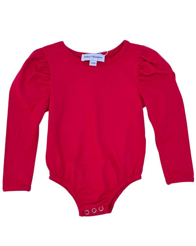 Rosalind Puff Long Sleeve Leotard - Red product_type - Bailey's Blossoms