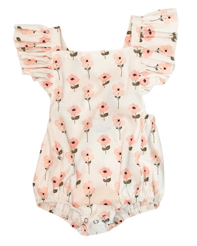 Shiloh Ruffle Back Romper - Pink Blossoms #product_type - Bailey's Blossoms
