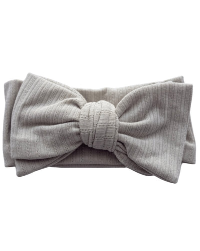 Skinny Knit Large Bow Headband - Ivory #product_type - Bailey's Blossoms