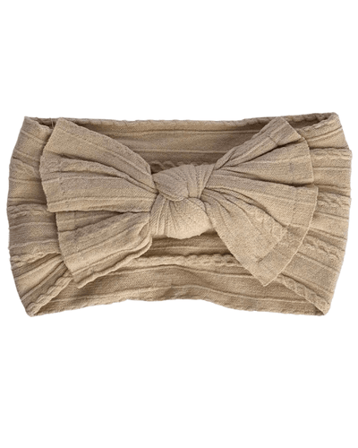 Solid Knit Nylon Headband - Beige #product_type - Bailey's Blossoms