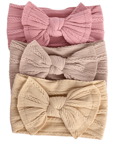 Solid Knit Nylon Headband - Cream #product_type - Bailey's Blossoms