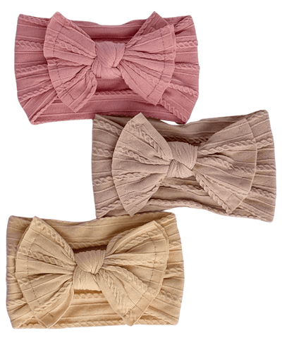 Solid Knit Nylon Headband - Cream #product_type - Bailey's Blossoms
