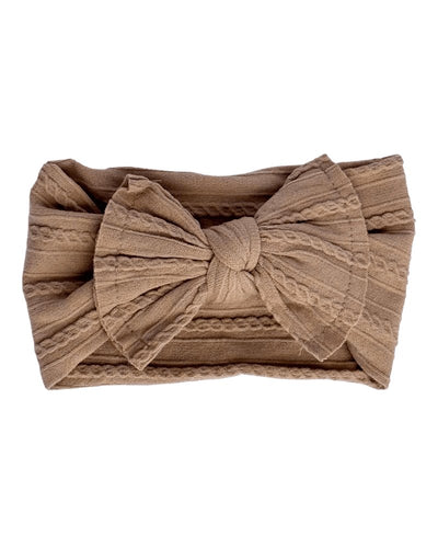 Solid Knit Nylon Headband - Mocha #product_type - Bailey's Blossoms