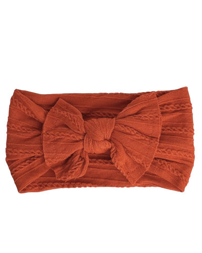 Solid Knit Nylon Headband - Rich Rust #product_type - Bailey's Blossoms