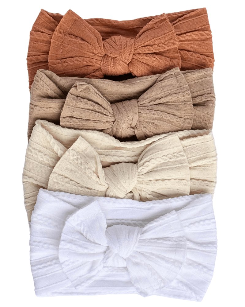 Solid Knit Nylon Headband - White #product_type - Bailey's Blossoms
