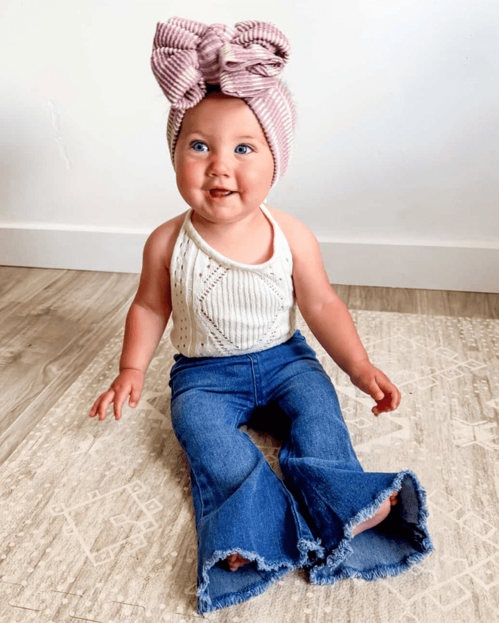 Sophie Denim Bell Bottoms Dark Wash Bailey's Blossoms