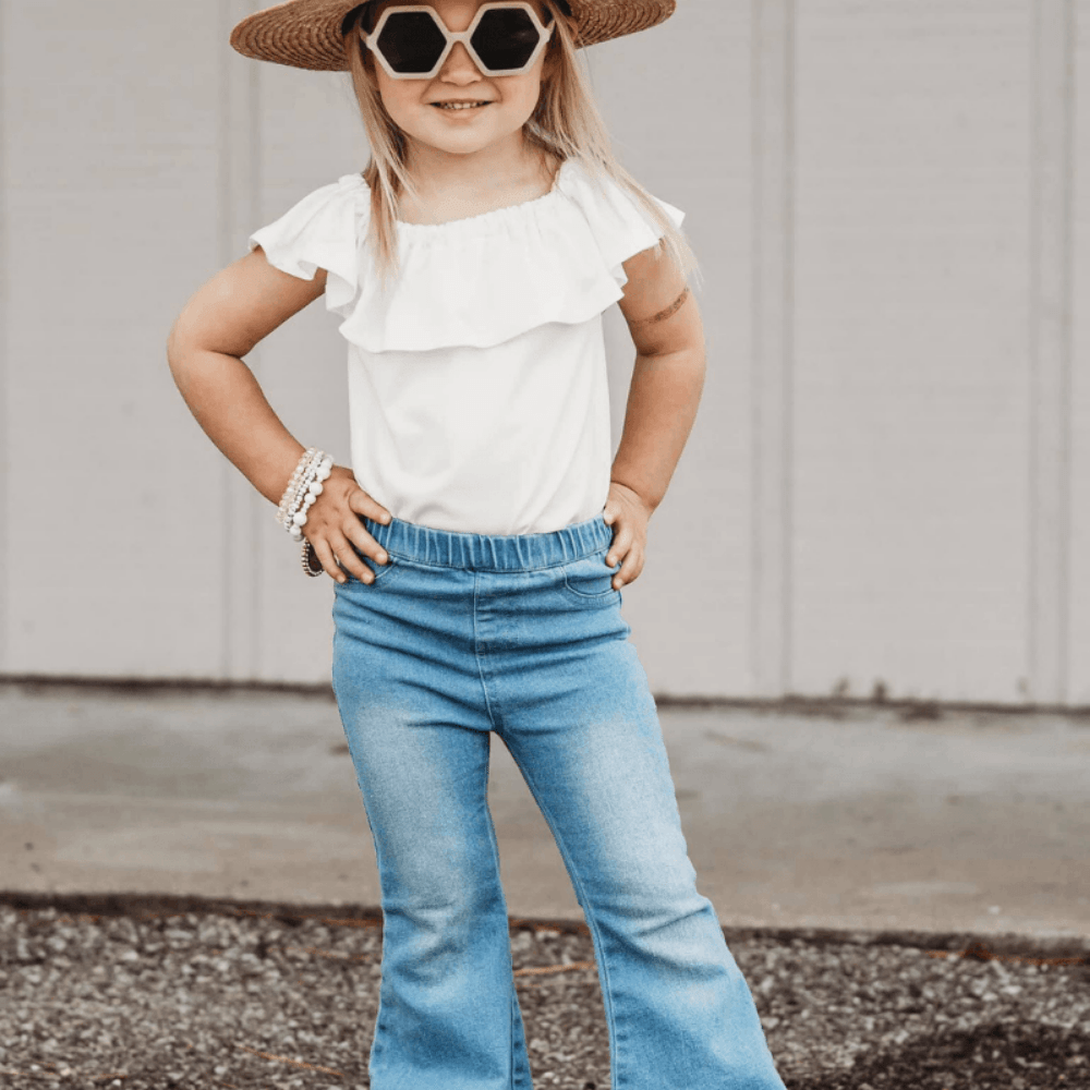 Sophie Denim Bell Bottoms - Light Wash - Bailey's Blossoms