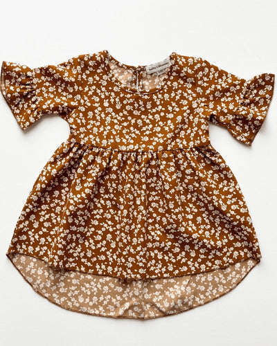 Spencer Ruffle Sleeve High - Low Dress - Russet Floral #product_type - Bailey's Blossoms