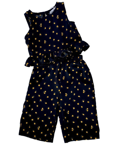 Sterling Peplum Two - Piece Set - Black with Yellow Florals #product_type - Bailey's Blossoms