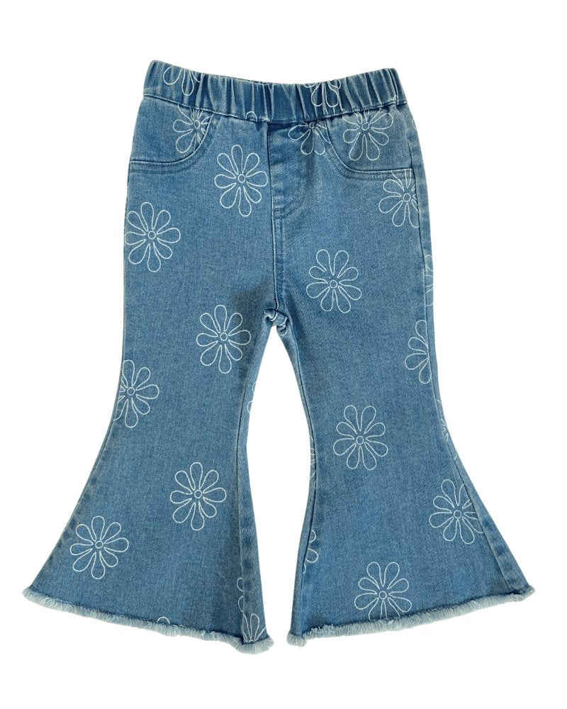 Sutton Bell Bottoms Light Blue Floral