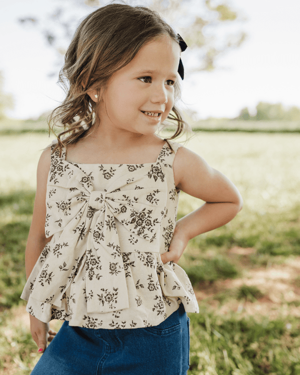 Tilly Bow Front Top - Sepia Garden product_type - Bailey's Blossoms
