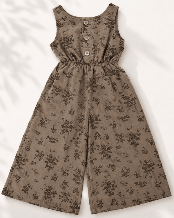 Wren Button Front Jumpsuit - Sepia Garden product_type - Bailey's Blossoms